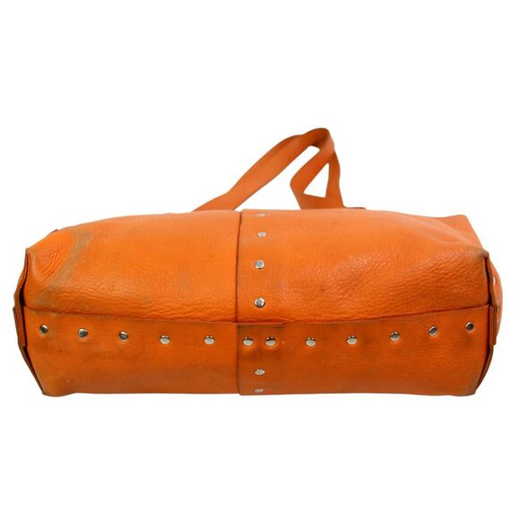 ROOMY Vin Baker TAN BROWN GENUINE LEATHER STUDS TOTE SHOULDER BAG HANDBAG PURSE - Picture 7 of 16